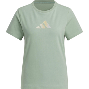 Adidas/阿迪达斯正品2025夏季款女士日常经典针织套头短袖JM8804