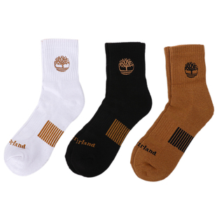 添柏岚运动袜子男款户外运动徒步登山弹力透气3双装中筒袜A1XEX