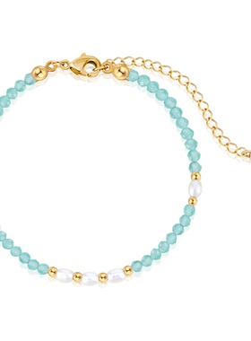 阿吉豆手链女款时尚水晶珍珠手链