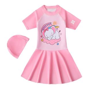 儿童泳衣女童分体2025新款夏季女孩游泳训练宝宝防晒可爱宝宝泳装