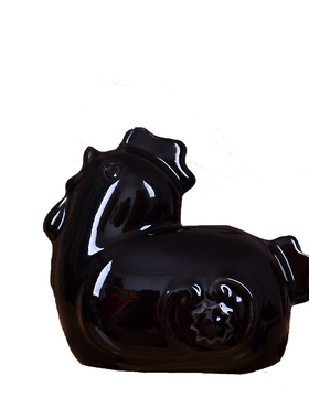 龙蛇12生肖陶瓷摆件吉祥招财鼠