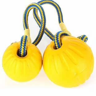 宠物狗狗训犬球EVA带绳球弹力实心球训练逗趣互动解压宣泄玩具球