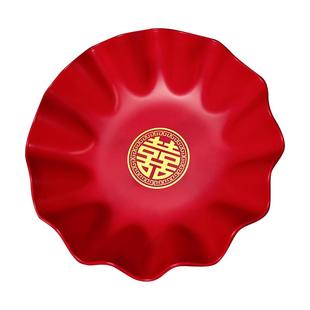 结婚果盘喜糖盘专用客厅红色婚礼用的喜盘子婚庆用品大全2026新款