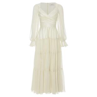 从那以后白色长裙秋冬系穿搭高级感小礼服裙年会长袖连衣裙女夏季