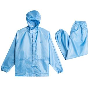 无尘服分体连帽上衣短款男女工作衣防尘静电服蓝灰养殖全身洁净服