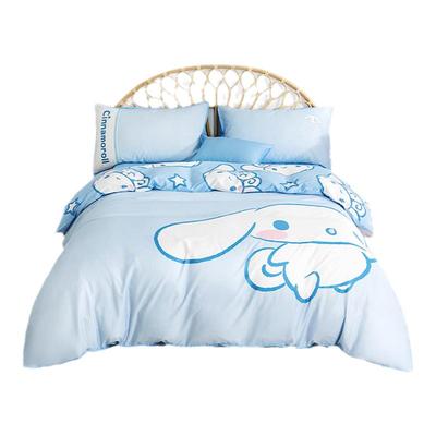 水星儿童长绒棉四件套卡通