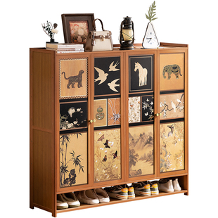 鞋架子多层家用门口入户带门鞋柜收纳柜一体靠墙2025新款爆款高档