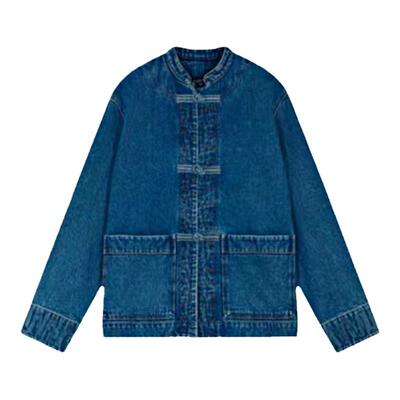 盘扣新中式牛仔外套复古国风夹克