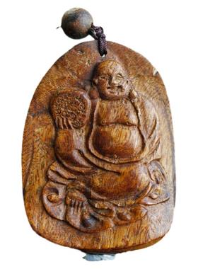 独家印尼沉香手工雕刻弥勒佛吊坠