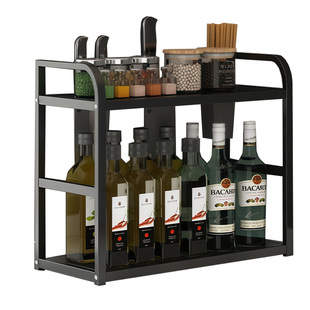 厨房多功能置物架调料台面调味品厨具瓶装油盐酱醋收纳架多层架子