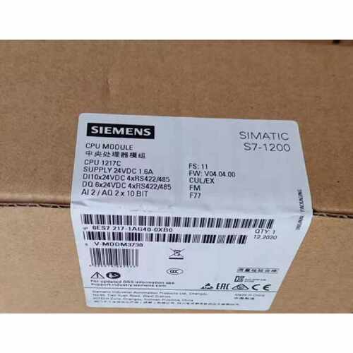 议价西门子 S7-1200 紧凑型 CPU 6ES7217-1AG40-0XB0全新原装正品