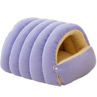 狗窝冬季保暖半封闭式洞穴式可拆卸狗狗秋冬睡窝中小型犬狗房猫窝