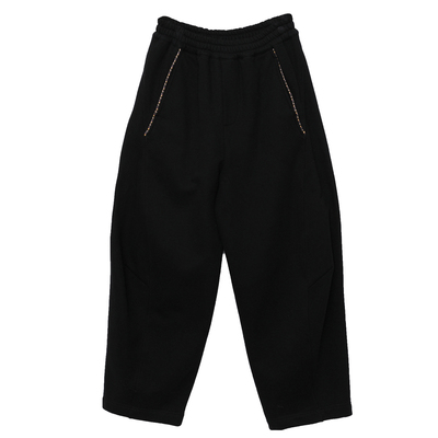 MOVEUP幻走2025冬季新款加厚加绒卫裤松紧腰弯刀裤休闲直筒裤女