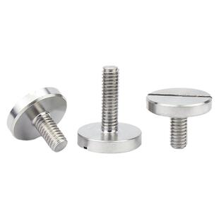 304不锈钢平头大圆头一字螺丝GB833开槽广告螺钉MM2M3M4M5M6M8M10