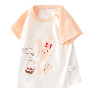 儿童短袖t恤夏季薄款女童上衣纯棉a类宝宝婴儿半袖体恤小女孩夏装