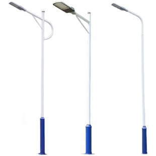 led路灯户外超亮4/5米新农村道路灯6/8米a字自弯海螺臂路灯杆定制