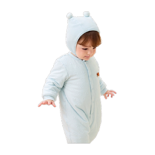 巴拉巴拉婴儿衣服男童连体衣宝宝冬装女童哈衣爬服全棉厚新款