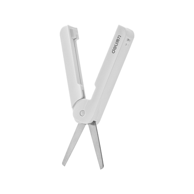 得力便携式开箱小剪刀儿童学生用创意小号可伸缩随身圆头旅行剪子安全可爱随身携带美工刀6072手工胶带剪刀