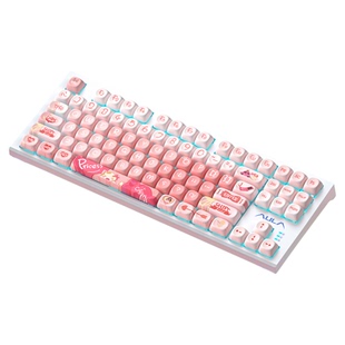 狼蛛F3387无线三模机械键盘有线87键青茶红轴笔记本电脑游戏办公