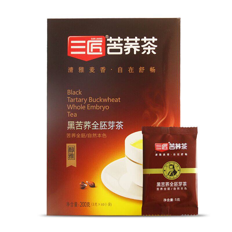 三匠黑苦荞全胚芽盒装凉山荞麦茶