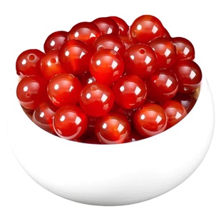 天然玉石珠子翡翠玉髓散珠4/6mm圆珠手串隔珠配件手工串珠diy材料