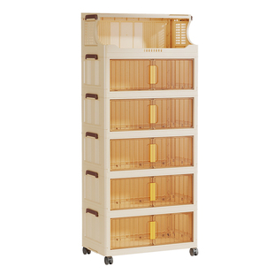 厨房多功能置物架可移动小推车书架客厅家用多层零食收纳柜储物架