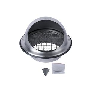 出口级抽吸油烟机排烟口外墙防雨风口球型304不锈钢大网眼通风帽