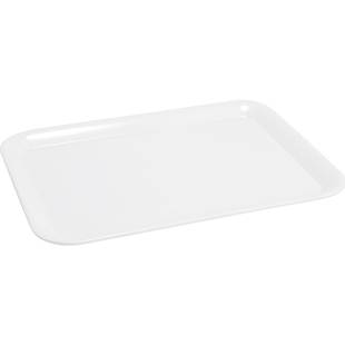 密胺托盘长方形白色塑料茶杯水杯托盘水果盘蛋糕面包展示托盘商用