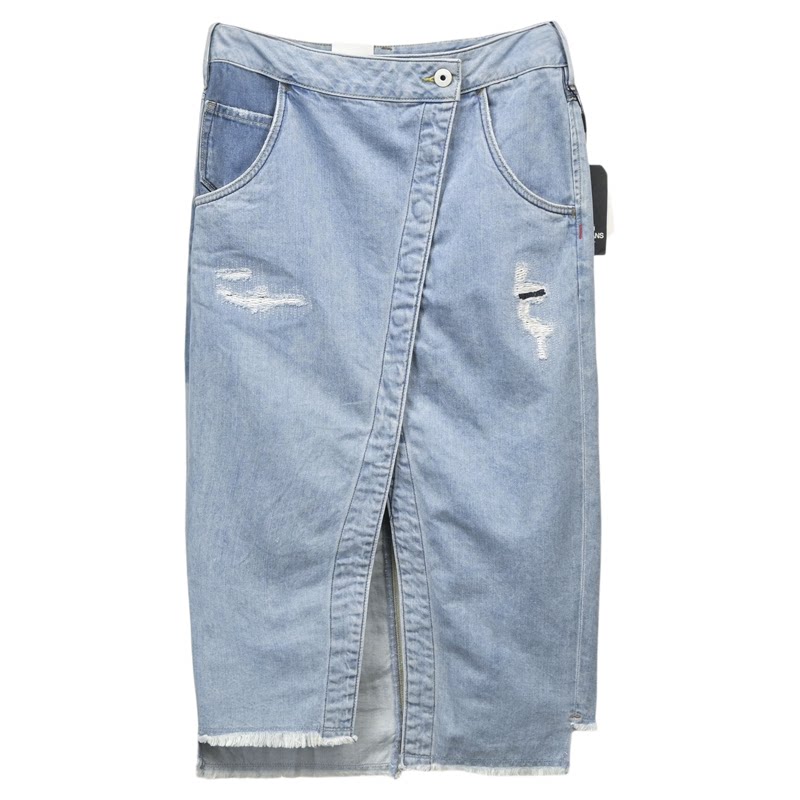 ABLEJEANS高腰牛仔七分女裙