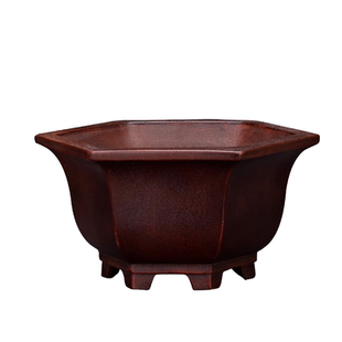 紫砂花盆仿古高档盆景盆精品素面陶瓷桌面竹子老桩四方椭圆中国风