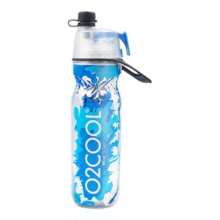 【自营】O2COOL喷雾运动水杯骑行吸管水壶便携式塑料美国新款足球