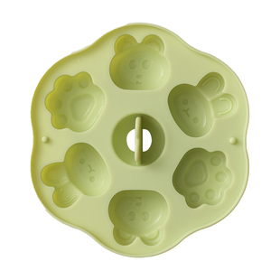 宝宝辅食蒸糕模具猫爪婴儿食品级硅胶可蒸煮工具米糕蛋糕布丁磨具