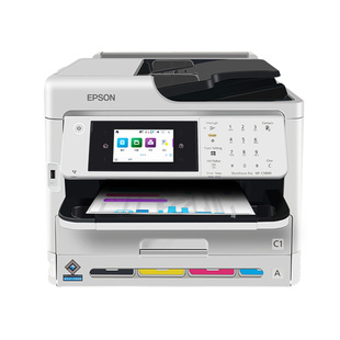 爱普生WF5890彩色喷墨不干胶打印一体机高速办公复印扫描双面5390