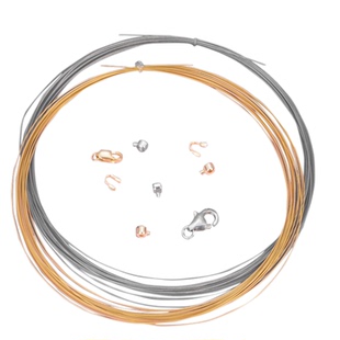 穿珍珠专用线和扣头配件diy串小米珠手链项链的弹簧扣手工材料包