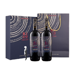 中粮长城宁夏塞上星空赤霞珠干红葡萄酒礼盒装红酒送礼750ml*2瓶