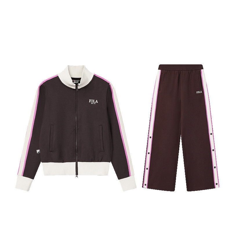 FILA斐乐官方长袖运动套装训练服