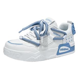 森马鞋子女款2025新款流行爆款初中生运动休闲板鞋加绒保暖棉鞋W