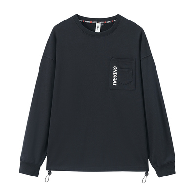 ONIARAI/鬼洗25秋冬新品半面大logo腰果花套头宽松卫衣男 B25U202