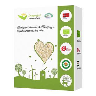 味道王国进口有机燕麦片早餐即食冲饮无蔗糖燕麦麸皮代餐原味谷物