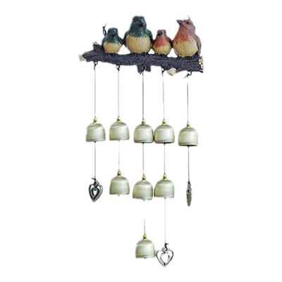 金属复古门饰户外花园树脂鸟铃铛