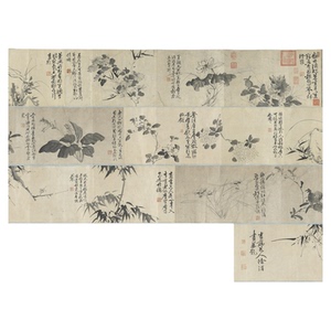 徐渭写生墨花卷大写意花卉国画