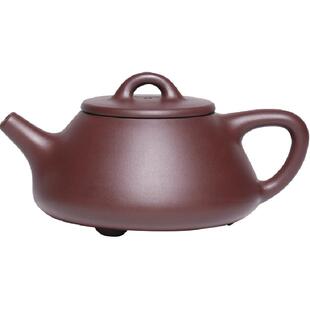 金镶玉宜兴紫砂石瓢壶大容量手工原矿紫泥泡茶壶复古中式茶具1件