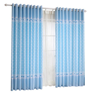 田园窗帘成品清仓飘窗短帘半帘 半遮光卧室阳台窗帘2米高花型多