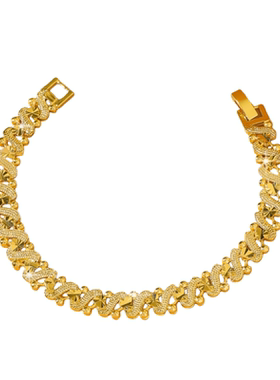 轻奢沙金饰品连珠爱心女款手链