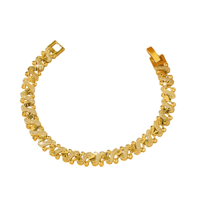 轻奢沙金饰品连珠爱心女款手链