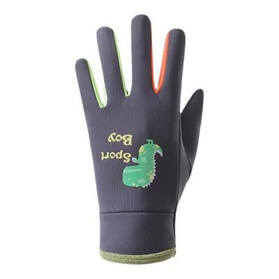 儿童秋冬季手套加绒保暖小学生男童女孩加厚骑车夜光防水可爱户外