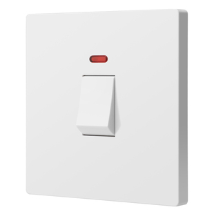 工业双极双断86型曲架开关面板25A大功率45A空调热水器电源断电