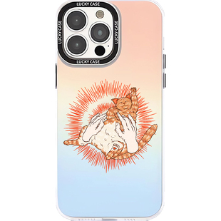 黑帝GY!BE原创猫咪手机壳17pro适用于iPhoneAir创意小众13pro镭射摇滚14pro创意小众小米14新款华为