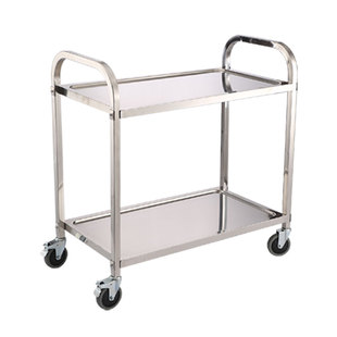 加厚304不锈钢餐车小推车幼儿园三层收餐车收碗车商用餐厅上菜车