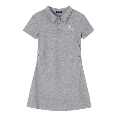 i.t GROUNDZERO修身休闲POLO领连衣裙子女中长款宽松夏季新款